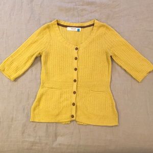 Anthropologie Half-Sleeve Pointelle Cardigan